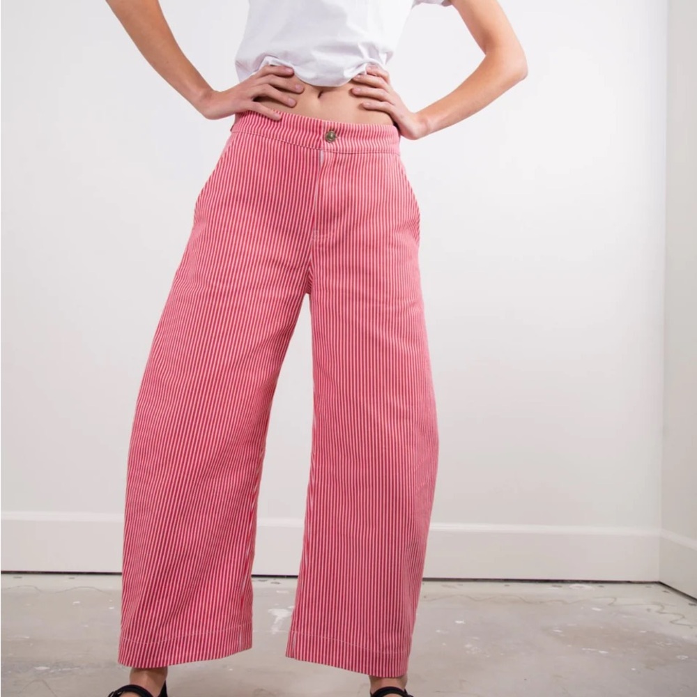 Wide Leg Corduroy Pants in Pink
